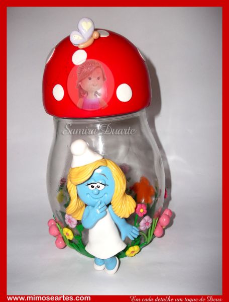 Pote para mantimentos/ smurfete
